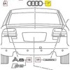 VAG Originalus chromo AUDI emblema AUDI A8 S8 quattro Q5 R8 422 423 4208537422ZZ