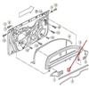 VAG Originalus lango angos sandariklis kairėje vidinėje AUDI 8P3837479D