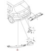 VAG ORIGINALUS OEM VW Tiguan 2008-2013 Galinis Bamperio Dešinės Pusės Žibintas Atspindys