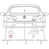 VAG Originalus Volkswagen CC chromuotas įrašas CC 358 3C8853687D739