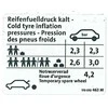 VAG Originalus Volkswagen duomenų ženklas padangų slėgiui NOS 1T0010463M