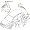 VAG Originalus Volkswagen priekinio stiklo apdailos juostos apdaila dešinėje Tiguan OEM 5N08543285AP