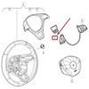 VAG Originalus VW Atlas Tiguan apdaila vairo satino juoda/aliuminio 3QF419685ICL