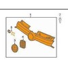 VAG Originalus VW Golf Mk6 GTI 08-13 Priekinis Bamperis Viršutinė Centrinė Grotelė 5K0853651AKATK OEM