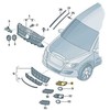 VAG ORIGINALUS VW Tiguan 2012-2016 Priekinis Dešinysis Rūko Žibinto Grotelės 5N0853666E9B9