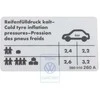 Vag Passat B5 1997 2005 Padangos Slėgio Ženklinys Originalus 3B0010260A