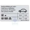 Vag Passat B5 1997 2005 Padangos Slėgio Ženklinys Originalus 3B0010260A
