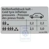 Vag Passat B6 2008 2011 Padangos Slegio Etiketas Originalus 3C0010456