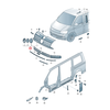 Vag Priekinis Centrinis Radiatoriaus Grotelis Volkswagen Transporter Kombi T6 Originalus 7E0853651A