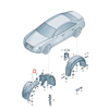 VAG Priekinis Rato Gauklinas Kairysis Audi A8 2010-2017 Originalus 4H0821171M