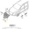 VAG Radiator Grille Pilka Audi A4 Avant 2005 2008 Originalus 8E0853651M1QP