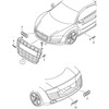 Vag Radiatoriaus Grotelės Blizgus Juodas Audi R8 2007 2012 Originalus 420853651CHHI