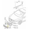 Vag Radiatoriaus Grotelės Rallye Juodos Aukštos Chromo Volkswagen Eos 1F 2006 2011 Originalus 1Q0853641BYAG