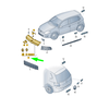 Vag Radiatoriaus Grotelės Satino Juodos Aukšto Chromo Spalvos Volkswagen Polo 6C 2015-2018 Originalus 6C0853651RYP