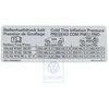 Vag Sharan Mk1 2001 2010 Informacinis Lipdukas Padangų Slėgis Originalus 7M3010305K