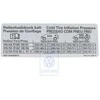 Vag Sharan Mk1 2001 2010 Informacinis Lipdukas Padangų Slėgis Originalus 7M3010305K