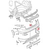 Vag Towing Eye Cover Satin Juodas Volkswagen Golf 2014 2017 Originalus 5GM807441B9B9