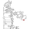 VAG Veidrodis Stiklas Lygus Su Tvirtinimo Plokšte Audi A4 A5 A4 Avant 8W0857536F Originalus