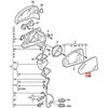 VAG Veidrodis Stiklas Lygus Su Tvirtinimo Plokšte Audi A4 A5 A4 Avant 8W0857536F Originalus