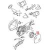 Vag Veidrodžio Stiklas Asferinis Kampas Volkswagen Touareg 2007 2010 Originalus 7L6857521K