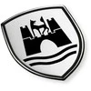 VAG Volkswagen Beetle Golf Dekoratyvinių folijų rinkinys Wolfsburg Crest Tikras satino juodos spalvos emblema 5C0064317ASXRW