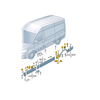 VAG Volkswagen Crafter SZ apsauginė juostelė galinė dešinė originali 7C38535369B9