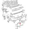 VAG Volkswagen Golf Mk6 09-13 galinio bamperio difuzorius - juodas originalus 5K6807521M9B9