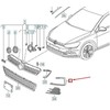 VAG Volkswagen GOLF MK7 Priekinis Bamperis Kairės Pusės Ventiliacijos Grotelės Apdaila 5GE853665C9B9 NAUJA ORIGINALI