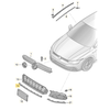 VAG VOLKSWAGEN GOLF MK8 priekinio bamperio apatinė vidurinė juoda ventiliacijos grotelė 5H0853677F9B9 originali