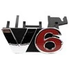 VAG Volkswagen Golf R32 Priekinio Grotelių V6 Ženklelis Emblema Originalus 1J6853679EGQF