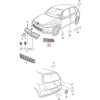 VAG Volkswagen Polo Vento Ventiliacijos Grotelės Satino Juodos Spalvos 2015-2018 Originalus 6C0853665G9B9