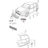 VAG Volkswagen Polo Vento Ventiliacijos Grotelės Satino Juodos Spalvos 2015-2018 Originalus 6C0853665G9B9