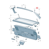 VAG Volkswagen Tiguan AD BT Juodos Titaniuje Galinio Luiko Vidinio Apsauga Originalus 5NA867703B82V