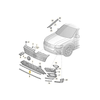VAG Volkswagen Tiguan Allspace BW 2018 Priekinis Bumperio Apatinis Chromas Originalus 5NN853101A2ZZ