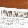 VAG VOLKSWAGEN TRANSPORTER T5 vairo kolonėlės jungiklis 6Q0953513BA9B9 NAUJAS ORIGINALUS