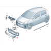 VAG Volkswagen Up 12 2017-2024 Ventiliacijos Grotelė Juoda Originalus 1S0853677G9B9