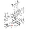 VAG VW 3B galinio bamperio dešinės pusės apdailos komplektas originalus 420898460BT94
