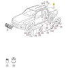 VAG VW AMAROK 13-16 Chromuotas VW bagažinės dangčio emblema originalus 2H5853630AULM