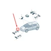 VAG VW AMAROK 2H, S1B Galiniai sidabriniai PDC parkavimo jutikliai 1S0919275CBT5 NAUJI ORIGINALŪS