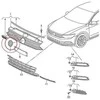 VAG VW Arteon Golf R Jetta Passat emblema Priekinė emblema originali 3G0853601BDPJ