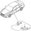 VAG "VW Audi" įspėjamasis ekranas, skirtas pagalbinei juostos keitimo įrangai kairėje LHD pusėje, originalus 4G1949145