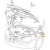 VAG VW Audi Juodas variklio dangčio atleidimo rankenos laikiklis originalus 1K8823633