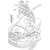 VAG VW AUDI variklio dangčio atleidimo rankenos laikiklis originalus 7L0823633G