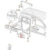 VAG VW Caddy durų dešinysis stumdomųjų durų skląsčio laikiklis originalus 2K0843414A