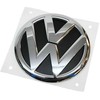 VAG VW CADDY MK3 TRANSPORTER T5 Chromuotas juodas galinis emblemos ženkliukas 2K5853630AULM originalus