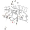 VAG VW CADDY stumdomųjų durų fiksatoriaus laikiklis kairėje pusėje originalus 2K0843413A