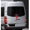 VAG VW CRAFTER galinių sidabrinių galinių durelių emblema 2E1853600A Originali