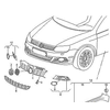 VAG VW EOS 11-16 priekinio bamperio kairės pusės rūko žibinto grotelės originalios 1Q0854661DRYP