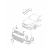 VAG VW GOLF MK7 GTI Apatinių grotelių galinė plokštelė dešinė juoda originali 5G0853950K9B9