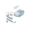 VAG VW GOLF MK7 MK8 priekinės viršutinės grotelių emblemos laikiklis juodas originalus 5GE853719A041